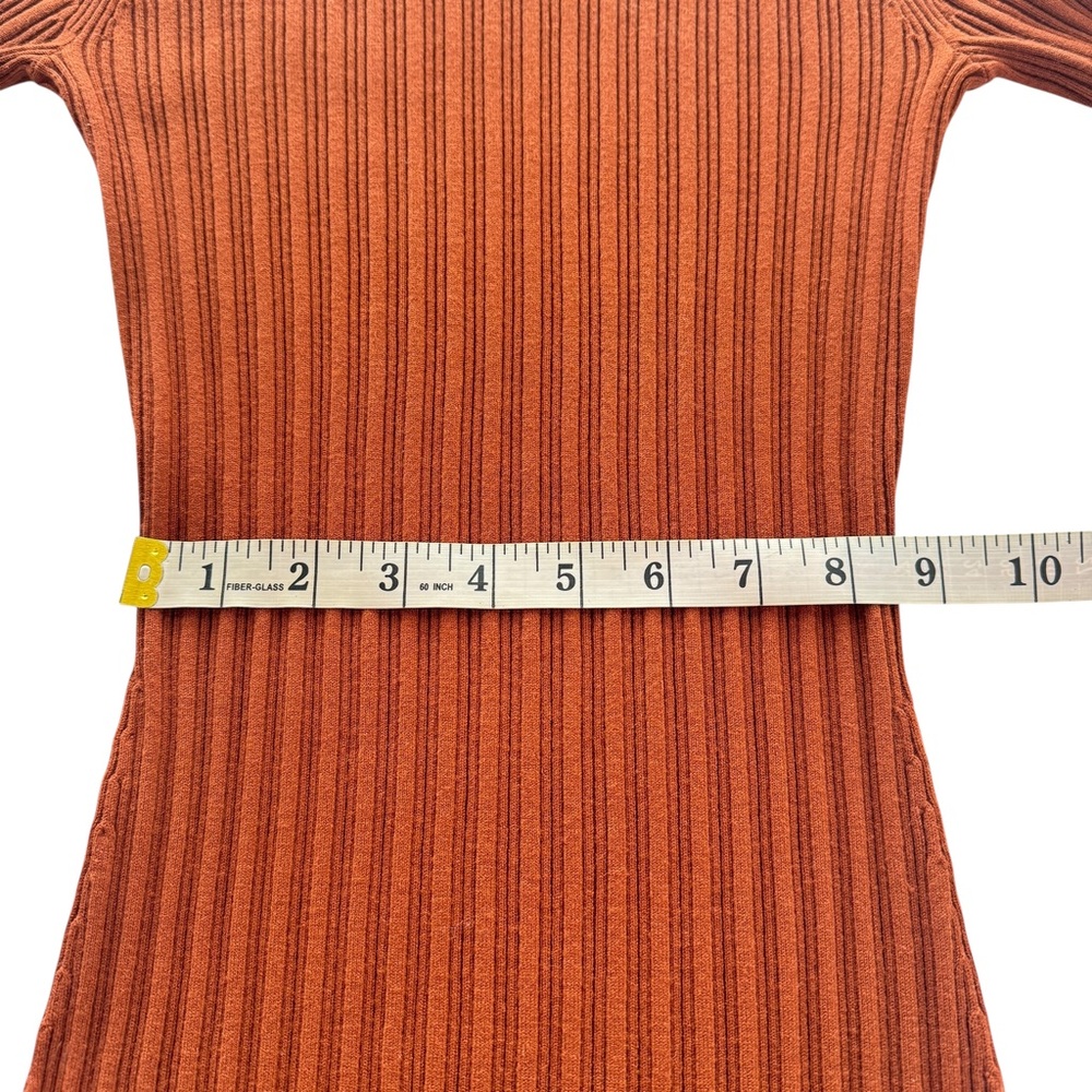 Aritzia Wilfred Alchemy Dress Orange Rust Long Sleeve Bodycon Dress Size Medium - Picture 15 of 16